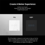 GloboStar® 80065 SONOFF T2EU1C-RF - 433MHz Wireless Smart Wall Touch Button Switch 1 Way - RF Series