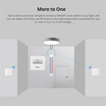 GloboStar® 80065 SONOFF T2EU1C-RF - 433MHz Wireless Smart Wall Touch Button Switch 1 Way - RF Series
