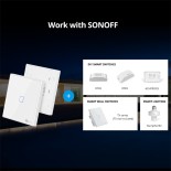 GloboStar® 80065 SONOFF T2EU1C-RF - 433MHz Wireless Smart Wall Touch Button Switch 1 Way - RF Series
