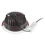 GloboStar® 60196 Χωνευτό LED Panel Downlight Φ22cm 42W 4830lm 60° AC 220-240V IP20 Φ22 x Υ9.5cm Θερμό Λευκό 2700K - OSRAM LED CHIP TECHNOLOGY - 5 Years Warranty