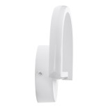 GloboStar® BREYA 00637 Μοντέρνο Φωτιστικό Τοίχου Απλίκα Μεταλλικό Λευκό LED 10W 1000lm AC 230V Φυσικό Λευκό 4500K Μ25 x Π17 x Υ4.5cm
