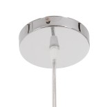 GloboStar® FOOTBALL 00647 Μοντέρνο Κρεμαστό Παιδικό Φωτιστικό Μπάλα Μονόφωτο 1 x E27 IP20 Λευκό & Μαύρο Γυαλί Μ25 x Π25 x Υ25cm