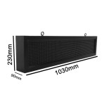 GLOBOSTAR® DISPLAY 90250 Κυλιόμενη Ψηφιακή Επιγραφή P10 Μονής Όψης LED AC 220-240V Αδιάβροχο IP65 Ψυχρό Λευκό 6000K - WiFi Control μέσω FK APP - Αισθητήρας Θερμοκρασίας & Υγρασίας - Μ104 x Π9 x Υ24cm - 2 Χρόνια Εγγύηση