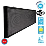 GLOBOSTAR® DISPLAY 90291 Κυλιόμενη Ψηφιακή Επιγραφή P10 Μονής Όψης LED AC 220-240V Αδιάβροχο IP65 Κόκκινο - WiFi Control μέσω FK APP - Αισθητήρας Θερμοκρασίας & Υγρασίας - Μ264 x Π9 x Υ72cm - 2 Χρόνια Εγγύηση