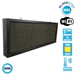 GLOBOSTAR®DISPLAY 90270 Κυλιόμενη Ψηφιακή Επιγραφή P10 Μονής Όψης LED AC 220-240V Αδιάβροχο IP54 Ψυχρό Λευκό 6000K - WiFi Control μέσω FK APP - Αισθητήρας Θερμοκρασίας & Υγρασίας - Μ104 x Π9 x Υ40cm - 2 Χρόνια Εγγύηση