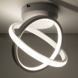 GLOBOSTAR® AMELIA 61053 Μοντέρνο Φωτιστικό Οροφής LED 20W 2400lm 300° AC 220-240V IP20 Ρυθμιζόμενο Λευκό CCT με On/Off 2700K/4500K/6000K - Lumileds SMD Chip - Λευκό Ματ - Μ24.5 x Π16 x Υ25cm - 3 Χρόνια Εγγύηση