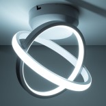 GLOBOSTAR® AMELIA 61053 Μοντέρνο Φωτιστικό Οροφής LED 20W 2400lm 300° AC 220-240V IP20 Ρυθμιζόμενο Λευκό CCT με On/Off 2700K/4500K/6000K - Lumileds SMD Chip - Λευκό Ματ - Μ24.5 x Π16 x Υ25cm - 3 Χρόνια Εγγύηση