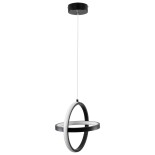GloboStar® ALICE 61055 Κρεμαστό Φωτιστικό Οροφής Design LED CCT 20W 2400lm 300° AC 220-240V - Εναλλαγή Φωτισμού μέσω Διακόπτη On/Off All In One Ψυχρό 6000k+Φυσικό 4500k+Θερμό 2700k Μ25 x Π22 x Υ25cm - Μαύρο