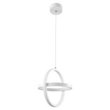GLOBOSTAR® ALICE 61056 Μοντέρνο Κρεμαστό Φωτιστικό Οροφής LED 20W 2400lm 300° AC 220-240V IP20 Ρυθμιζόμενο Λευκό CCT με On/Off 2700K/4500K/6000K - Lumileds SMD Chip - Λευκό Ματ - Μ25 x Π22 x Υ25cm - 3 Χρόνια Εγγύηση