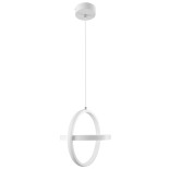 GLOBOSTAR® ALICE 61056 Μοντέρνο Κρεμαστό Φωτιστικό Οροφής LED 20W 2400lm 300° AC 220-240V IP20 Ρυθμιζόμενο Λευκό CCT με On/Off 2700K/4500K/6000K - Lumileds SMD Chip - Λευκό Ματ - Μ25 x Π22 x Υ25cm - 3 Χρόνια Εγγύηση