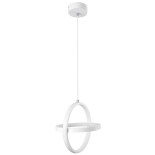 GLOBOSTAR® ALICE 61056 Μοντέρνο Κρεμαστό Φωτιστικό Οροφής LED 20W 2400lm 300° AC 220-240V IP20 Ρυθμιζόμενο Λευκό CCT με On/Off 2700K/4500K/6000K - Lumileds SMD Chip - Λευκό Ματ - Μ25 x Π22 x Υ25cm - 3 Χρόνια Εγγύηση