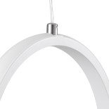 GLOBOSTAR® ALICE 61056 Μοντέρνο Κρεμαστό Φωτιστικό Οροφής LED 20W 2400lm 300° AC 220-240V IP20 Ρυθμιζόμενο Λευκό CCT με On/Off 2700K/4500K/6000K - Lumileds SMD Chip - Λευκό Ματ - Μ25 x Π22 x Υ25cm - 3 Χρόνια Εγγύηση