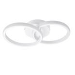 GLOBOSTAR® CORA 61059 Μοντέρνο Φωτιστικό Οροφής LED 18W 1800lm 300° AC 220-240V IP20 Ρυθμιζόμενο Λευκό CCT με On/Off 2700K/4500K/6000K - Lumileds SMD Chip - Λευκό Ματ - Μ36 x Π20.5 x Υ7cm - 3 Χρόνια Εγγύηση