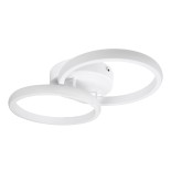 GLOBOSTAR® CORA 61059 Μοντέρνο Φωτιστικό Οροφής LED 18W 1800lm 300° AC 220-240V IP20 Ρυθμιζόμενο Λευκό CCT με On/Off 2700K/4500K/6000K - Lumileds SMD Chip - Λευκό Ματ - Μ36 x Π20.5 x Υ7cm - 3 Χρόνια Εγγύηση