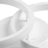 GLOBOSTAR® CORA 61059 Μοντέρνο Φωτιστικό Οροφής LED 18W 1800lm 300° AC 220-240V IP20 Ρυθμιζόμενο Λευκό CCT με On/Off 2700K/4500K/6000K - Lumileds SMD Chip - Λευκό Ματ - Μ36 x Π20.5 x Υ7cm - 3 Χρόνια Εγγύηση