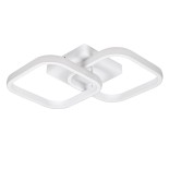 GLOBOSTAR® NORA 61062 Μοντέρνο Φωτιστικό Οροφής LED 22W 2200lm 300° AC 220-240V IP20 Ρυθμιζόμενο Λευκό CCT με On/Off 2700K/4500K/6000K - Lumileds SMD Chip - Λευκό Ματ - Μ40 x Π24 x Υ7cm - 3 Χρόνια Εγγύηση