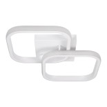 GLOBOSTAR® NORA 61062 Μοντέρνο Φωτιστικό Οροφής LED 22W 2200lm 300° AC 220-240V IP20 Ρυθμιζόμενο Λευκό CCT με On/Off 2700K/4500K/6000K - Lumileds SMD Chip - Λευκό Ματ - Μ40 x Π24 x Υ7cm - 3 Χρόνια Εγγύηση