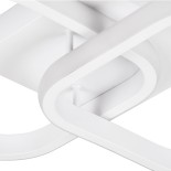 GLOBOSTAR® NORA 61062 Μοντέρνο Φωτιστικό Οροφής LED 22W 2200lm 300° AC 220-240V IP20 Ρυθμιζόμενο Λευκό CCT με On/Off 2700K/4500K/6000K - Lumileds SMD Chip - Λευκό Ματ - Μ40 x Π24 x Υ7cm - 3 Χρόνια Εγγύηση