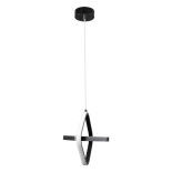 GLOBOSTAR® ROSE 61064 Μοντέρνο Κρεμαστό Φωτιστικό Οροφής LED 22W 2200lm 300° AC 220-240V IP20 Ρυθμιζόμενο Λευκό CCT με On/Off 2700K/4500K/6000K - Lumileds SMD Chip - Μαύρο Ματ - Μ24 x Π22 x Υ24cm - 3 Χρόνια Εγγύηση