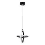 GLOBOSTAR® ROSE 61064 Μοντέρνο Κρεμαστό Φωτιστικό Οροφής LED 22W 2200lm 300° AC 220-240V IP20 Ρυθμιζόμενο Λευκό CCT με On/Off 2700K/4500K/6000K - Lumileds SMD Chip - Μαύρο Ματ - Μ24 x Π22 x Υ24cm - 3 Χρόνια Εγγύηση