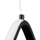 GLOBOSTAR® ROSE 61064 Μοντέρνο Κρεμαστό Φωτιστικό Οροφής LED 22W 2200lm 300° AC 220-240V IP20 Ρυθμιζόμενο Λευκό CCT με On/Off 2700K/4500K/6000K - Lumileds SMD Chip - Μαύρο Ματ - Μ24 x Π22 x Υ24cm - 3 Χρόνια Εγγύηση