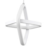 GLOBOSTAR® ROSE 61065 Μοντέρνο Κρεμαστό Φωτιστικό Οροφής LED 22W 2200lm 300° AC 220-240V IP20 Ρυθμιζόμενο Λευκό CCT με On/Off 2700K/4500K/6000K - Lumileds SMD Chip - Λευκό Ματ - Μ24 x Π22 x Υ24cm - 3 Χρόνια Εγγύηση