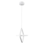 GLOBOSTAR® ROSE 61065 Μοντέρνο Κρεμαστό Φωτιστικό Οροφής LED 22W 2200lm 300° AC 220-240V IP20 Ρυθμιζόμενο Λευκό CCT με On/Off 2700K/4500K/6000K - Lumileds SMD Chip - Λευκό Ματ - Μ24 x Π22 x Υ24cm - 3 Χρόνια Εγγύηση