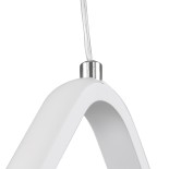 GLOBOSTAR® ROSE 61065 Μοντέρνο Κρεμαστό Φωτιστικό Οροφής LED 22W 2200lm 300° AC 220-240V IP20 Ρυθμιζόμενο Λευκό CCT με On/Off 2700K/4500K/6000K - Lumileds SMD Chip - Λευκό Ματ - Μ24 x Π22 x Υ24cm - 3 Χρόνια Εγγύηση