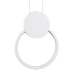 GLOBOSTAR® CYCLOS 61074 Μοντέρνο Κρεμαστό Φωτιστικό Οροφής LED 9W 900lm 300° AC 220-240V IP20 Ρυθμιζόμενο Λευκό CCT με On/Off 2700K/4500K/6000K - Lumileds SMD Chip - Λευκό Ματ - Μ21 x Π2.3 x Υ26.5cm - 3 Χρόνια Εγγύηση