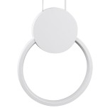 GLOBOSTAR® CYCLOS 61074 Μοντέρνο Κρεμαστό Φωτιστικό Οροφής LED 9W 900lm 300° AC 220-240V IP20 Ρυθμιζόμενο Λευκό CCT με On/Off 2700K/4500K/6000K - Lumileds SMD Chip - Λευκό Ματ - Μ21 x Π2.3 x Υ26.5cm - 3 Χρόνια Εγγύηση