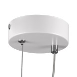 GLOBOSTAR® CYCLOS 61074 Μοντέρνο Κρεμαστό Φωτιστικό Οροφής LED 9W 900lm 300° AC 220-240V IP20 Ρυθμιζόμενο Λευκό CCT με On/Off 2700K/4500K/6000K - Lumileds SMD Chip - Λευκό Ματ - Μ21 x Π2.3 x Υ26.5cm - 3 Χρόνια Εγγύηση
