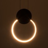 GLOBOSTAR® CYCLOS 61074 Μοντέρνο Κρεμαστό Φωτιστικό Οροφής LED 9W 900lm 300° AC 220-240V IP20 Ρυθμιζόμενο Λευκό CCT με On/Off 2700K/4500K/6000K - Lumileds SMD Chip - Λευκό Ματ - Μ21 x Π2.3 x Υ26.5cm - 3 Χρόνια Εγγύηση