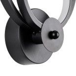 GLOBOSTAR® FREDDIE 61076 Μοντέρνο Φωτιστικό Τοίχου - Απλίκα LED 15W 1800lm 300° AC 220-240V IP20 Ρυθμιζόμενο Λευκό CCT με On/Off 2700K/4500K/6000K - Lumileds SMD Chip - Μαύρο Ματ - Μ20 x Π7.5 x Υ25cm - 3 Χρόνια Εγγύηση