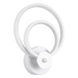 GloboStar® FREDDIE 61077 Φωτιστικό Τοίχου - Απλίκα Design LED CCT 15W 1800lm 300° AC 220-240V - Εναλλαγή Φωτισμού μέσω Διακόπτη On/Off All In One Ψυχρό 6000k+Φυσικό 4500k+Θερμό 2700k Μ20 x Π7.5 x Υ25cm - Λευκό