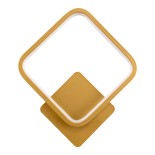 GLOBOSTAR® LENA 61081 Μοντέρνο Φωτιστικό Τοίχου - Απλίκα LED 12W 1440lm 300° AC 220-240V IP20 Ρυθμιζόμενο Λευκό CCT με On/Off 2700K/4500K/6000K - Lumileds SMD Chip - Χρυσό Βούρτσας - Μ25 x Π5.5 x Υ29.5cm - 3 Χρόνια Εγγύηση