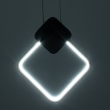 GLOBOSTAR® MARY 61082 Μοντέρνο Κρεμαστό Φωτιστικό Οροφής LED 12W 1440lm 300° AC 220-240V IP20 Ρυθμιζόμενο Λευκό CCT με On/Off 2700K/4500K/6000K - Lumileds SMD Chip - Μαύρο Ματ - Μ20 x Π2.3 x Υ28.5cm - 3 Χρόνια Εγγύηση