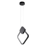 GLOBOSTAR® MARY 61082 Μοντέρνο Κρεμαστό Φωτιστικό Οροφής LED 12W 1440lm 300° AC 220-240V IP20 Ρυθμιζόμενο Λευκό CCT με On/Off 2700K/4500K/6000K - Lumileds SMD Chip - Μαύρο Ματ - Μ20 x Π2.3 x Υ28.5cm - 3 Χρόνια Εγγύηση