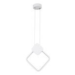 GLOBOSTAR® MARY 61083 Μοντέρνο Κρεμαστό Φωτιστικό Οροφής LED 12W 1440lm 300° AC 220-240V IP20 Ρυθμιζόμενο Λευκό CCT με On/Off 2700K/4500K/6000K - Lumileds SMD Chip - Λευκό Ματ - Μ20 x Π2.3 x Υ28.5cm - 3 Χρόνια Εγγύηση