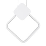 GLOBOSTAR® MARY 61083 Μοντέρνο Κρεμαστό Φωτιστικό Οροφής LED 12W 1440lm 300° AC 220-240V IP20 Ρυθμιζόμενο Λευκό CCT με On/Off 2700K/4500K/6000K - Lumileds SMD Chip - Λευκό Ματ - Μ20 x Π2.3 x Υ28.5cm - 3 Χρόνια Εγγύηση