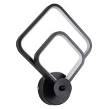 GLOBOSTAR® ANNA 61085 Μοντέρνο Φωτιστικό Τοίχου - Απλίκα LED 15W 1800lm 300° AC 220-240V IP20 Ρυθμιζόμενο Λευκό CCT με On/Off 2700K/4500K/6000K - Lumileds SMD Chip - Μαύρο Ματ - Μ25 x Π8 x Υ30cm - 3 Χρόνια Εγγύηση