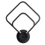 GLOBOSTAR® ANNA 61085 Μοντέρνο Φωτιστικό Τοίχου - Απλίκα LED 15W 1800lm 300° AC 220-240V IP20 Ρυθμιζόμενο Λευκό CCT με On/Off 2700K/4500K/6000K - Lumileds SMD Chip - Μαύρο Ματ - Μ25 x Π8 x Υ30cm - 3 Χρόνια Εγγύηση