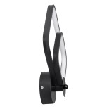 GLOBOSTAR® ANNA 61085 Μοντέρνο Φωτιστικό Τοίχου - Απλίκα LED 15W 1800lm 300° AC 220-240V IP20 Ρυθμιζόμενο Λευκό CCT με On/Off 2700K/4500K/6000K - Lumileds SMD Chip - Μαύρο Ματ - Μ25 x Π8 x Υ30cm - 3 Χρόνια Εγγύηση