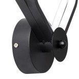 GLOBOSTAR® ANNA 61085 Μοντέρνο Φωτιστικό Τοίχου - Απλίκα LED 15W 1800lm 300° AC 220-240V IP20 Ρυθμιζόμενο Λευκό CCT με On/Off 2700K/4500K/6000K - Lumileds SMD Chip - Μαύρο Ματ - Μ25 x Π8 x Υ30cm - 3 Χρόνια Εγγύηση