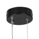 GLOBOSTAR® ILDI 61088 Μοντέρνο Κρεμαστό Φωτιστικό Οροφής LED 12W 1200lm 300° AC 220-240V IP20 Ρυθμιζόμενο Λευκό CCT με On/Off 2700K/4500K/6000K - Lumileds SMD Chip - Μαύρο Ματ- Μ10 x Π2.3 x Υ38cm - 3 Χρόνια Εγγύηση