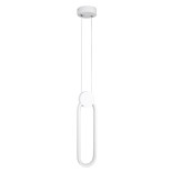 GloboStar® ILDI 61089 Κρεμαστό Φωτιστικό Οροφής Design LED CCT 12W 1440lm 300° AC 220-240V - Εναλλαγή Φωτισμού μέσω Διακόπτη On/Off All In One Ψυχρό 6000k+Φυσικό 4500k+Θερμό 2700k Μ10 x Π2.3 x Υ38cm - Λευκό