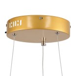 GloboStar® DIAMOND 61131 Κρεμαστό Φωτιστικό Δαχτυλίδι-Κύκλος LED CCT 45W 5230lm 360° AC 220-240V - Εναλλαγή Φωτισμού μέσω Τηλεχειριστηρίου All In One Ψυχρό 6000k+Φυσικό 4500k+Θερμό 2700k Dimmable Φ60cm - Χρυσό Βούρτσας - 3 Years Warranty