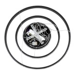 GloboStar® DIAMOND TRIO 61136 Κρεμαστό Φωτιστικό Δαχτυλίδι-Κύκλος LED CCT 100W 12123lm 360° AC 220-240V - Εναλλαγή Φωτισμού μέσω Τηλεχειριστηρίου All In One Ψυχρό 6000k+Φυσικό 4500k+Θερμό 2700k Dimmable Φ25+40+60cm - Μαύρο - 3 Years Warranty