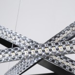GloboStar® DIAMOND TRIO 61138 Κρεμαστό Φωτιστικό Δαχτυλίδι-Κύκλος LED CCT 120W 14723lm 360° AC 220-240V - Εναλλαγή Φωτισμού μέσω Τηλεχειριστηρίου All In One Ψυχρό 6000k+Φυσικό 4500k+Θερμό 2700k Dimmable Φ40+60+80cm - Μαύρο - 3 Years Warranty