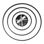 GloboStar® DIAMOND TRIO 61138-DECO Κρεμαστό Φωτιστικό Δαχτυλίδι-Κύκλος LED CCT 120W 14723lm 360° AC 220-240V - Εναλλαγή Φωτισμού μέσω Τηλεχειριστηρίου All In One Ψυχρό 6000k+Φυσικό 4500k+Θερμό 2700k Dimmable Φ40+60+80cm - Μαύρο - 3 Years Warranty