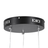 GloboStar® DIAMOND TRIO 61144 Κρεμαστό Φωτιστικό Δαχτυλίδι-Κύκλος LED CCT 120W 14723lm 360° AC 220-240V - Εναλλαγή Φωτισμού μέσω Τηλεχειριστηρίου All In One Ψυχρό 6000k+Φυσικό 4500k+Θερμό 2700k Dimmable Φ40+60+80cm - Μαύρο - 3 Years Warranty